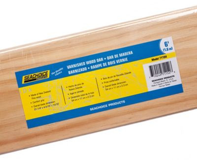 SEACHOICE 71154 6.0' WOOD OAR-VARNISHED W/GRIP
