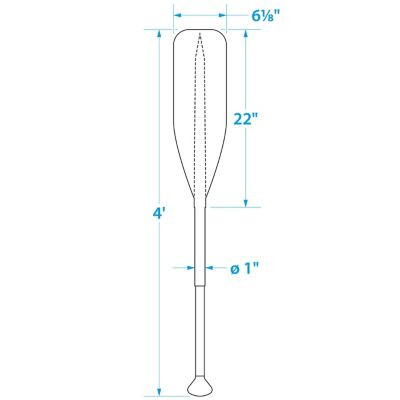 SEACHOICE 71121 PADDLE SYN. W/ALUM SHAFT-4'
