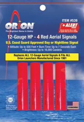 ORION SAFETY PRODUCTS 539 HP 4-PACK 12 GAUGE RED AERIAL