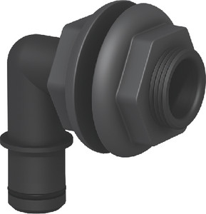 FLOW RITE MA-007-QLB 3/4  QL ELBOW DBL NUT THRU BLK