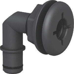 FLOW RITE MA-027-QLB 3/4 QL ELBO THRU-HULL BLK