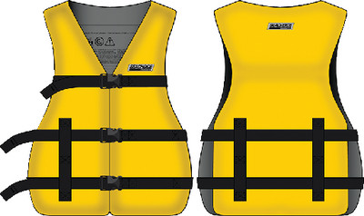 BODY GLOVE VESTS 86523 YELLOW YOUTH VEST
