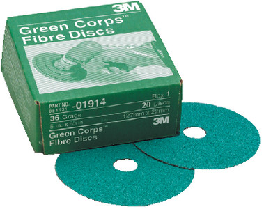 3M 36507 GREEN CORPS FIBRE DISC 7" 40G