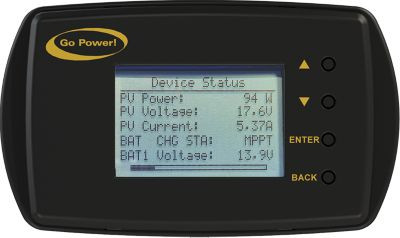 VALTERRA POWER 82959REVB REMOTE DISPLY F/GP-RVC-MPPT-30