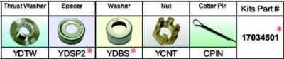 SOLAS TAIWAN 17034501 PROP HDW KIT YAM 60-100 HP D