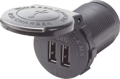 BLUE SEA SYSTEMS 1046-BSS DUAL USB SOCKET MT 48VDC