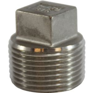 BRASS FITTINGS 74-654 3/4 316 SQ HEAD PLUG SS