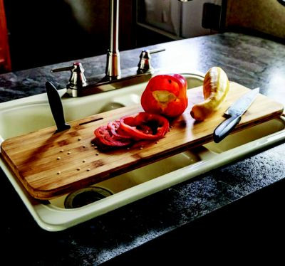 CAMCO RV 43543 CUTTING BOARD BAMBOO SINK BRDG