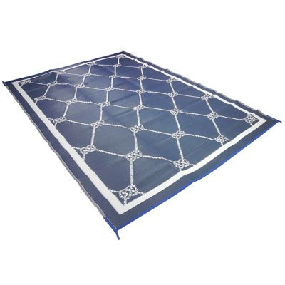 8 X 11  BLUE/WHITE PATIO MAT 8X11FT RV RP BL/WH