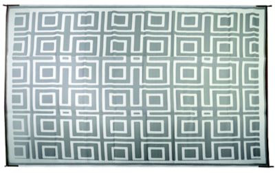 6 X 9 TOUPE/LIGHT GREY PATIO MAT 6X9FT RV SQ GRY/LTN
