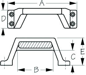 SEA-DOG LINE 227262-1 NYLON STEP HANDLE - FDE