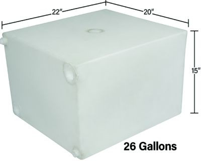 W1155003DS 26 GAL RV FRESH WATER TANK