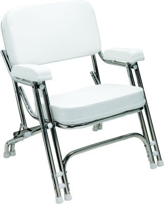 SEACHOICE 78503 DECK CHAIR - ALUMINUM WHITE