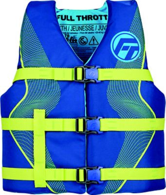 FULL THROTTLE 112200-500-002-26 YOUTH NYLON JACKET BLUE