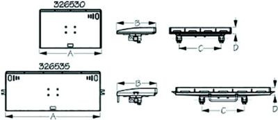 SEA-DOG LINE 326535-3 FILLET TABLE W/SQ RL MNT 12X30