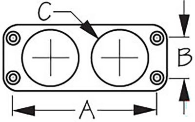 SEA-DOG LINE 426023-1 FRONT MOUNT SOCKET PANEL TRP