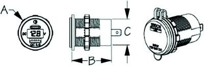 SEA-DOG LINE 426511-1 ROUND USB/USC SOCKET