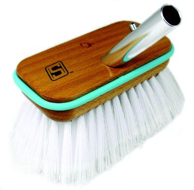 QYM0106-WSTIFF DK BRUSH W/BUMPER WOOD STIFF 6