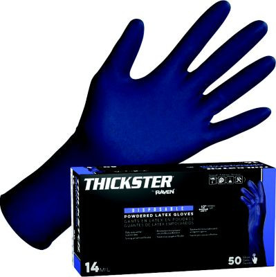 6604-20 LATEX 14MIL BLU GLOVE XL 50/BX
