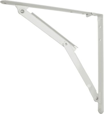 JR PRODUCTS 20725 FOLDING SHELF BRACKET WHITE