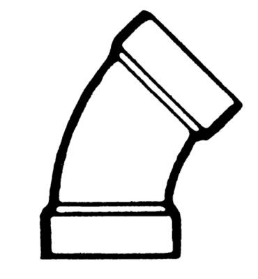 LASALLE BRISTOL (BRISTOL PRODS) 632501 45 ELBOW 1 1/2IN ABS