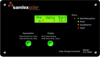 SAMLEX SCC-30AB 30A CHARGE CONTROLLER SSC-30AB