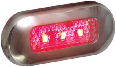 T-H MARINE LED51824DP LED OBLONG COURTESY RED-SS BEZ
