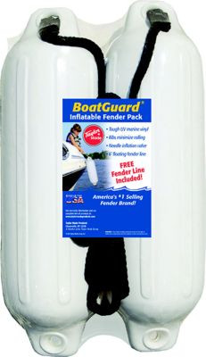 TAYLOR 2020137025 BOAT FENDER WHT W/BLK ROPE  1P