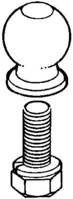 BROPHY PROD EI1C-C BALL-CHROME 1-7/8X3/4 INT THRD
