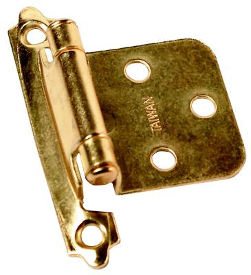 RV DESIGNER H237 HINGE-SELF CLOSING BRASS 2/PK