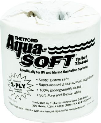 THETFORD 24033 AQUA SOFT SINGLE ROLL 2PLY @48