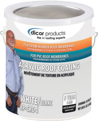 DICOR CORPORATION RP-CRC-1 WHT RUBR ROOF/ACRY COATING GL
