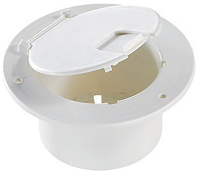 RV DESIGNER B110 DELUXE CABLE HATCH ROUND PW