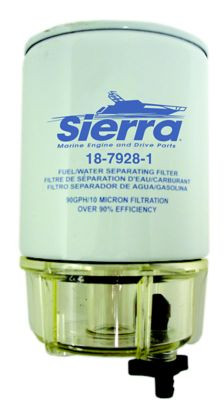 SIERRA 18-7928-1 FUEL FILTR 10M W/ CLR BOWL