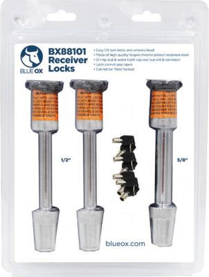BLUE OX BX88101 RECEIVER LOCK KIT - SET OF 3