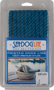 SEA-DOG LINE 301110025BL-1 TWISTED NYLON DL 3/8"X25' BLUE