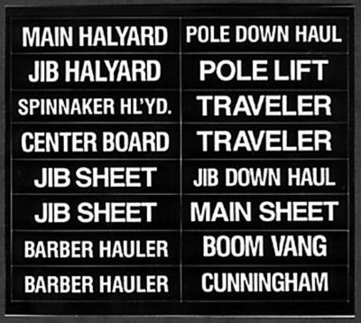 BERNARD ENGRAVING IL01 LABELS FOR SAILBOATS 16/PK