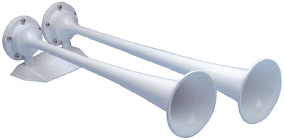 AFI/MARINCO/GUEST/NICRO/BEP 10122 MINI DUAL TRUMPET HORN WHITE