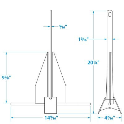 SEACHOICE 41710 DELUXE ANCHOR-#4