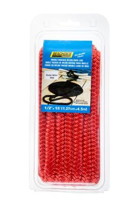 SEACHOICE 39741 DBL BRD DOCK LINE-RED-1/2"X15'