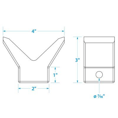 C.H. YATES RUBBER 56250 BOW STOP-2 X2 -3/8 I.D.(BULK)