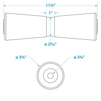 C.H. YATES RUBBER 56110 HD KEEL ROLER-12 -5/8 ID(BULK