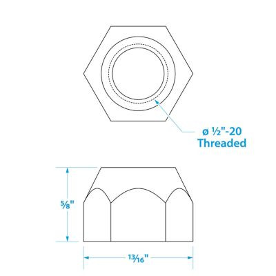 SC50-53911 SPARE LUG NUT-1/2 X20 (5)