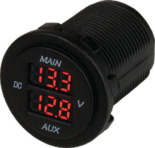 SEA-DOG LINE 421616-1 DUAL ROUND VOLTMETER
