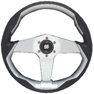 UFLEX GRIMANI B/S/VE STEERING WHL-BLACK GRIP SILVR