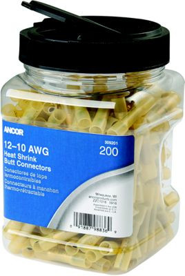 ANCOR 309201 12-10 AWG HS BUTT CON 200 PK