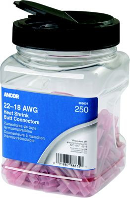 ANCOR 309001 22-18 AWG HS BUTT CON 250 PK