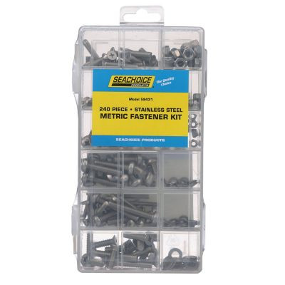 SEACHOICE RP-KP9083SC KIT 240 PC SS METRC FASTNER