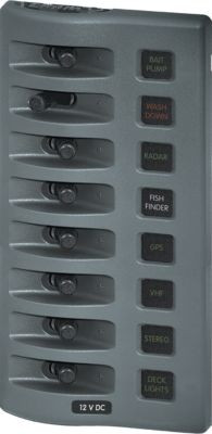 BLUE SEA SYSTEMS 4308-BSS WATERPROOF PANEL 8 POS