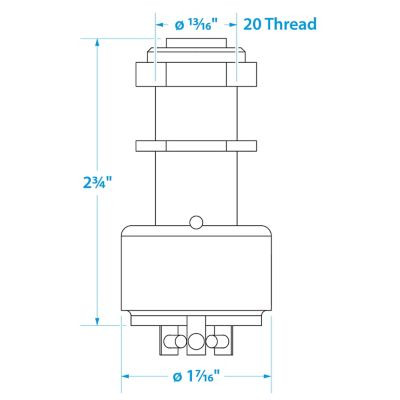 SEACHOICE 50-11641 IGNITION SWITCH-3 TERM/3 POS